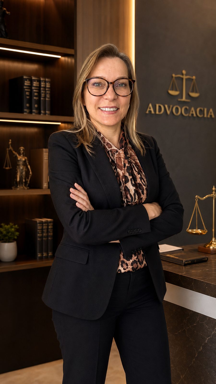 Nelci Clarice Paulino, advogada previdenciarista, em seu escritório em Caçador/SC